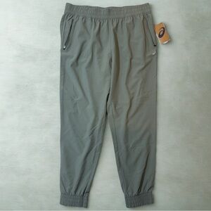 ASICS Women’s XL Stretch Woven Joggers Sage Green Athletic Drawstring Pants NWT